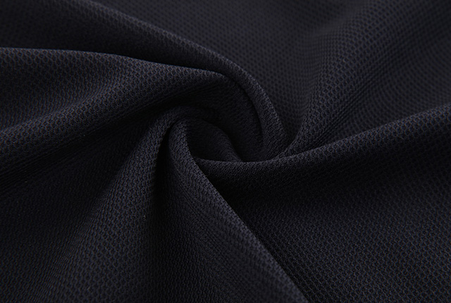 Navy rayon/nylon wavy line knitting fabric for man and women's top HLKO22013