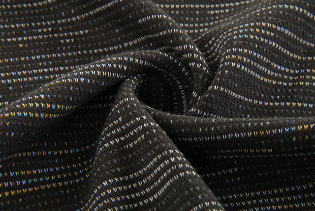 White/gery irregular stripe knitting fabric for men's and women's top HLKO22010