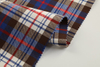 Brown/red/white/navy checked sustainable TR stretch plain fabric for lady's blazer HLTR18040