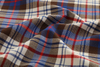 Brown/red/white/navy checked sustainable TR stretch plain fabric for lady's blazer HLTR18040