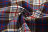 Brown/red/white/navy checked sustainable TR stretch plain fabric for lady's blazer HLTR18040